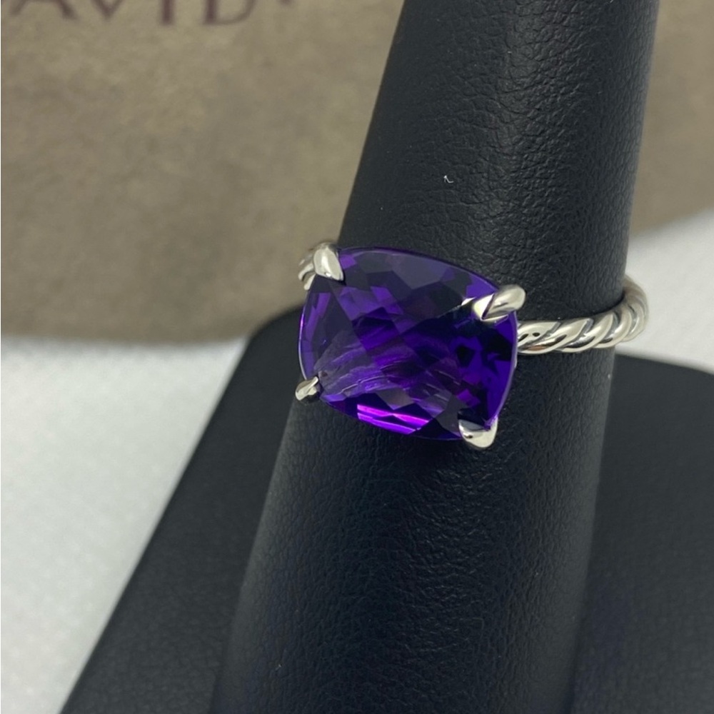 David Yurman Silver Amethyst Ring